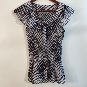 Sash - ruffled ladies blouse. Size S